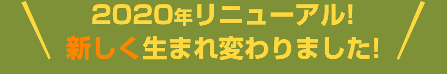 2020年リニューアル！ 新しく生まれ変わりました！